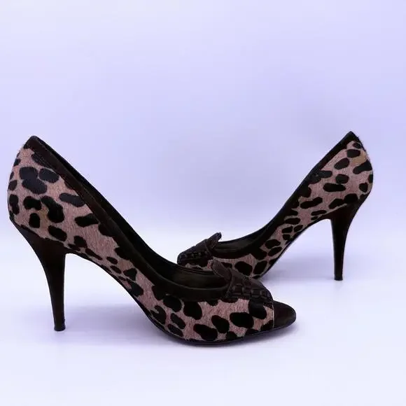 Lauren Ralph Lauren Heel Leopard Print Size 8.5 - Picture 8 of 10